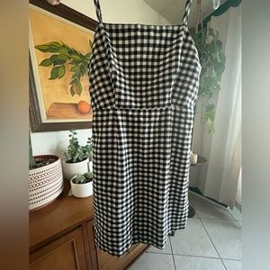 Ivy + Main Black and White Gingham Mini Dress